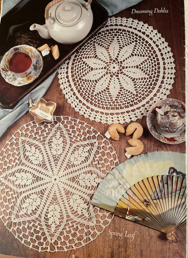 More Antique Doilies AND Crocheted Doilies & Placemats 2 Books Leisure