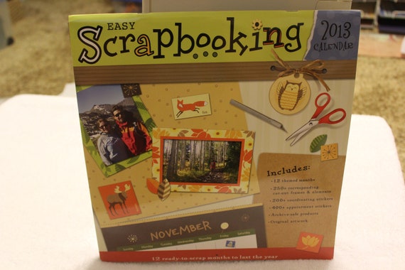 Scrapbooking Calendar for 2013, 2019, 1991, 2002 12 Pages Frames, Stickers,  Themed Months Holidays SNSR1 - Etsy