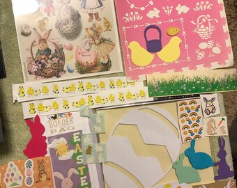 Easter Scrapbook Embellishments:   Grossman Die Cuts, Stencil, Chipboard Egg -  118 Items ++ - MTL330