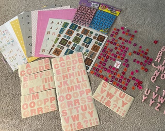 1343 Piece Letters & Numbers Scrapbook Craft Lot - 1,343 Items - P3 - RLT3