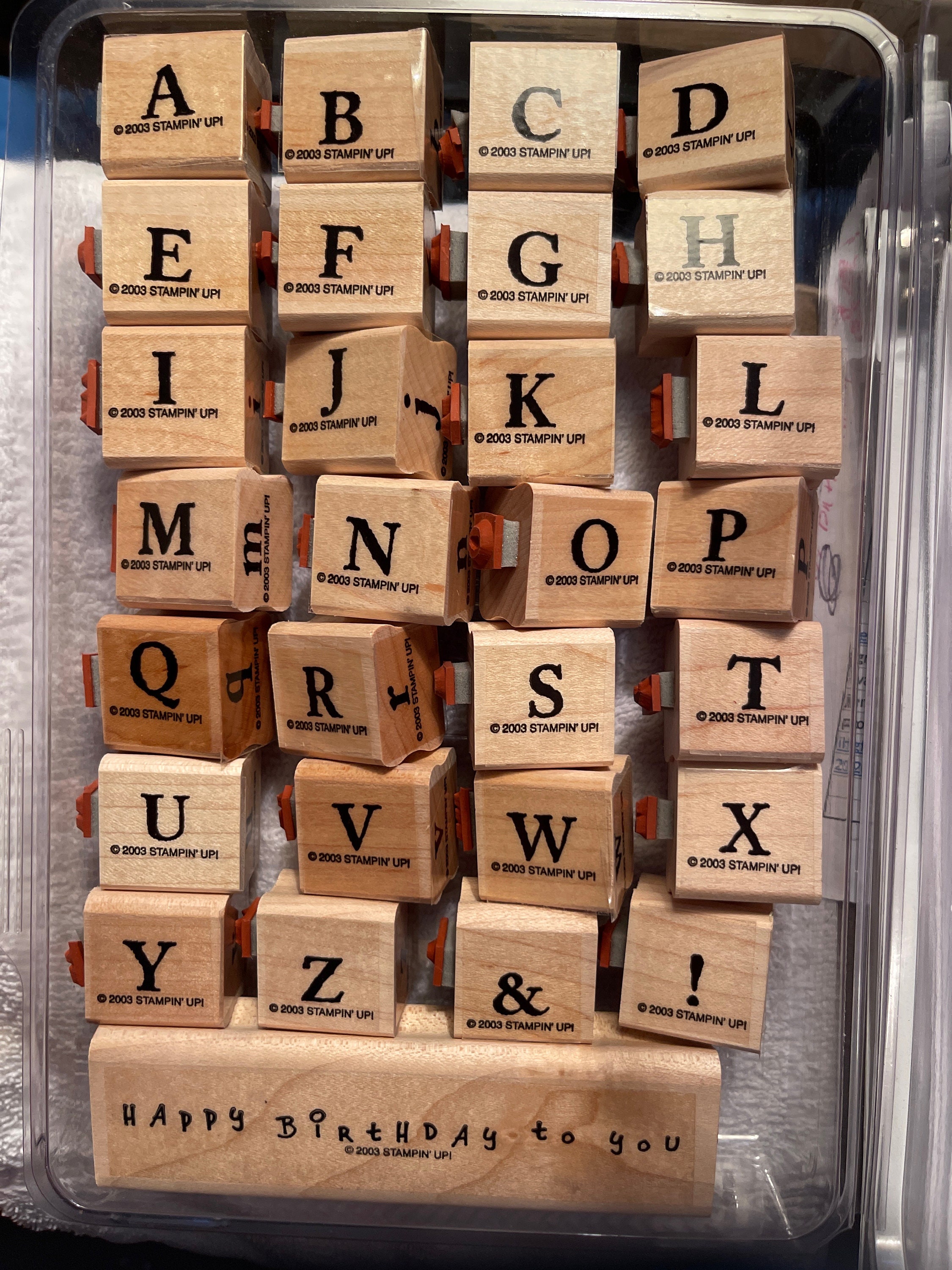 Stampin' Up! Rubber Stamps: Alphabet & Happy Birthday Set - 29