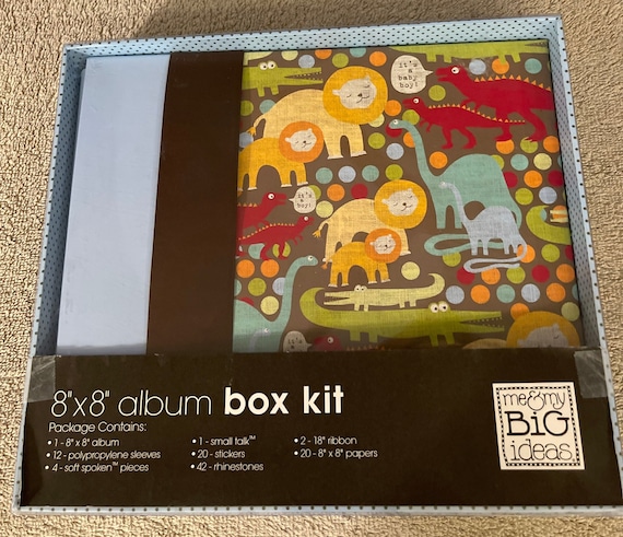 8X8 BABY BOY Scrapbook Album Kit With Over 500 Pieces $24.95