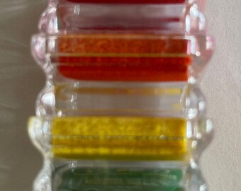 Stacking Pigment Stamp Pads: 6 Colors, 1" Square - Scrapbooking - G3