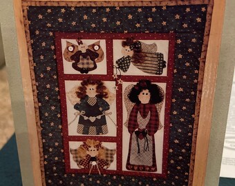 Heavenly Friends Quilt Pattern: Angel Applique Design (18” x 22”) - Timid Thimble Creations - F4