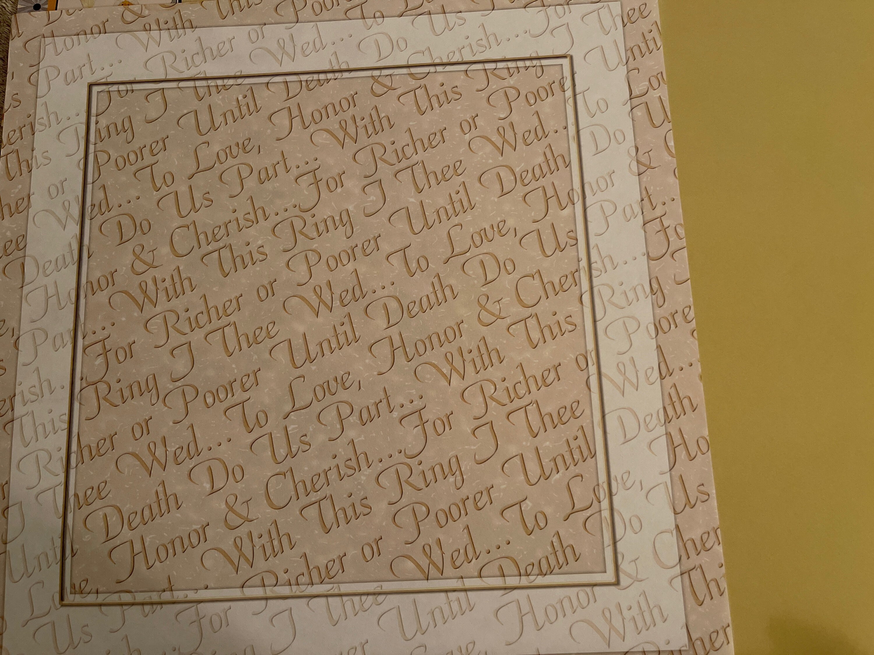 Wedding Scrapbook Kit 8 Pages 12 X 12 Paper, Stickers, Die Cuts, Frames