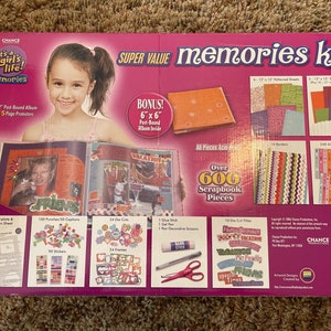 Girls Scrapbook Kit:  Post Bound 12x12 Album AND 6x6 Album, Stickers, Die Cuts - It's a Girl's Life! - Chance Memories - for Age 6+ - W1