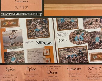 Creative Memories Spice Paper: 12 Sheets Photo Mounting Paper - 6 Colors  (NIP) - F3