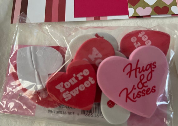 Valentines Day Hugs kisses Romance Words Love Scrapbook Stickers