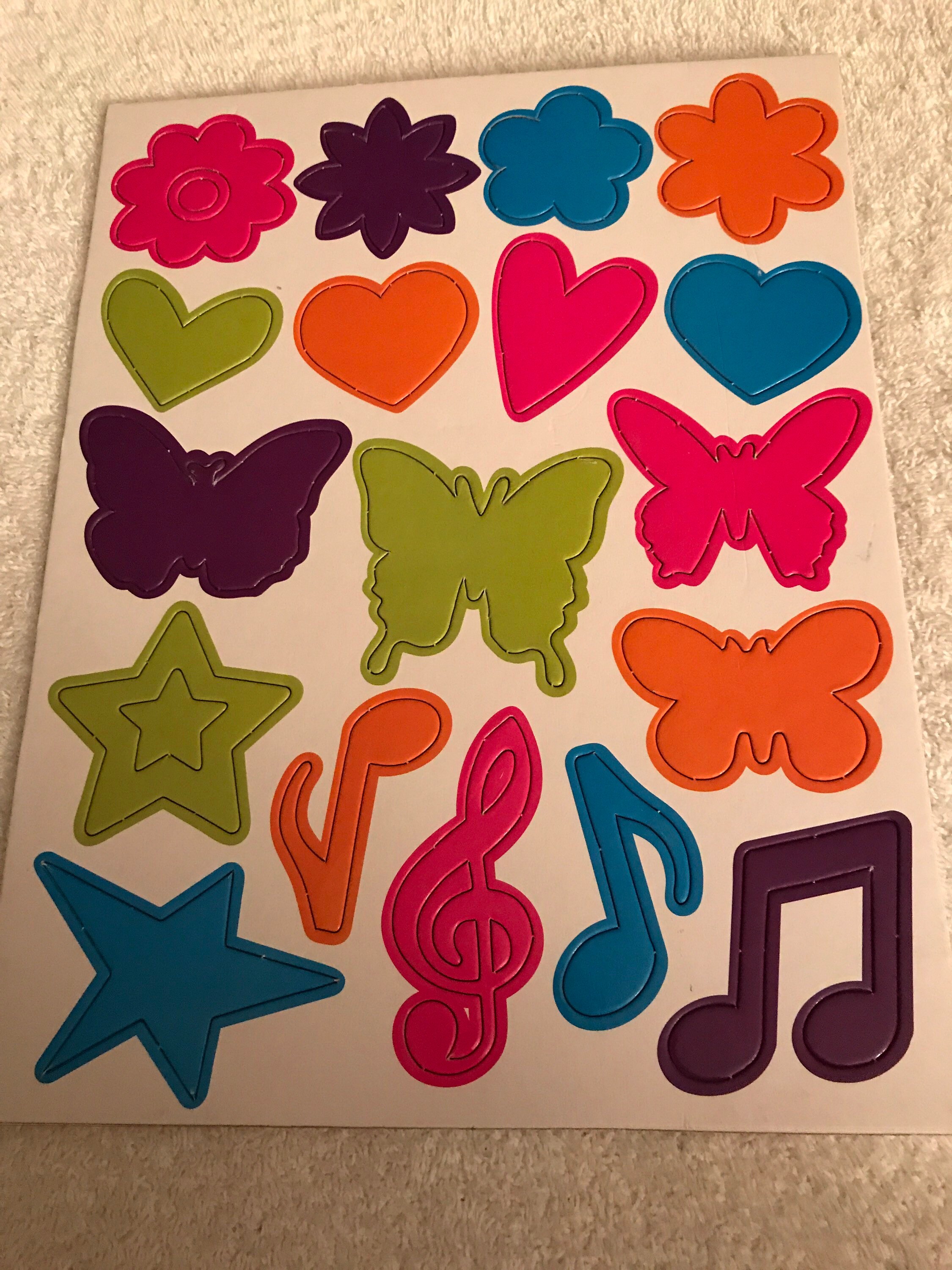 5 Sheets HEAVY Cardstock Punch Outs Musical Notes Etsy