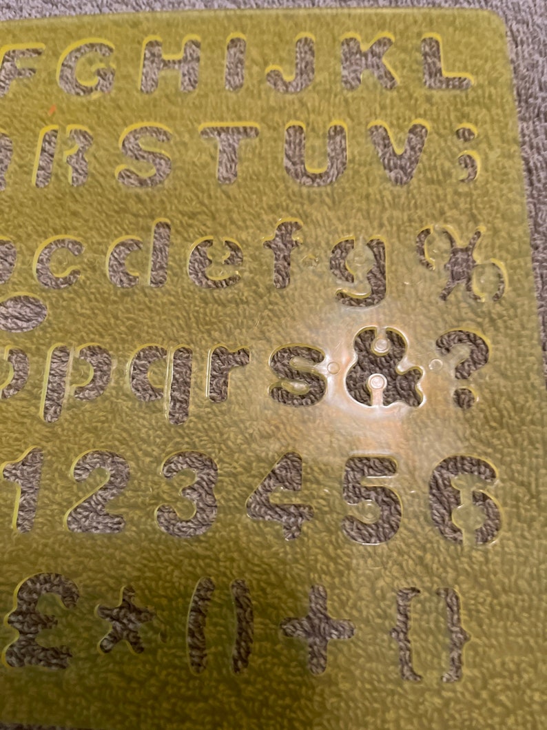 Photo inspiration: Visual Reference: Staedtler School Stencils Alphabet Numbers Icons 6 Sheets