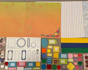 JASMINE Scrapbook Kit from Aladdin Disney 12x12 Paper, Stickers, Embellishments - 103 items - MTL117