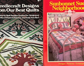 Vintage Quilt Pattern Books: Needlecraft Designs from Our Best Quilts & Sunbonnet Sue's Neighborhood  - F3