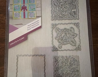 GEMINI by Crafter’s Companion - Rose Patchwork - 6 Dies - Papercraft Die - Create-A-Card - New - M3