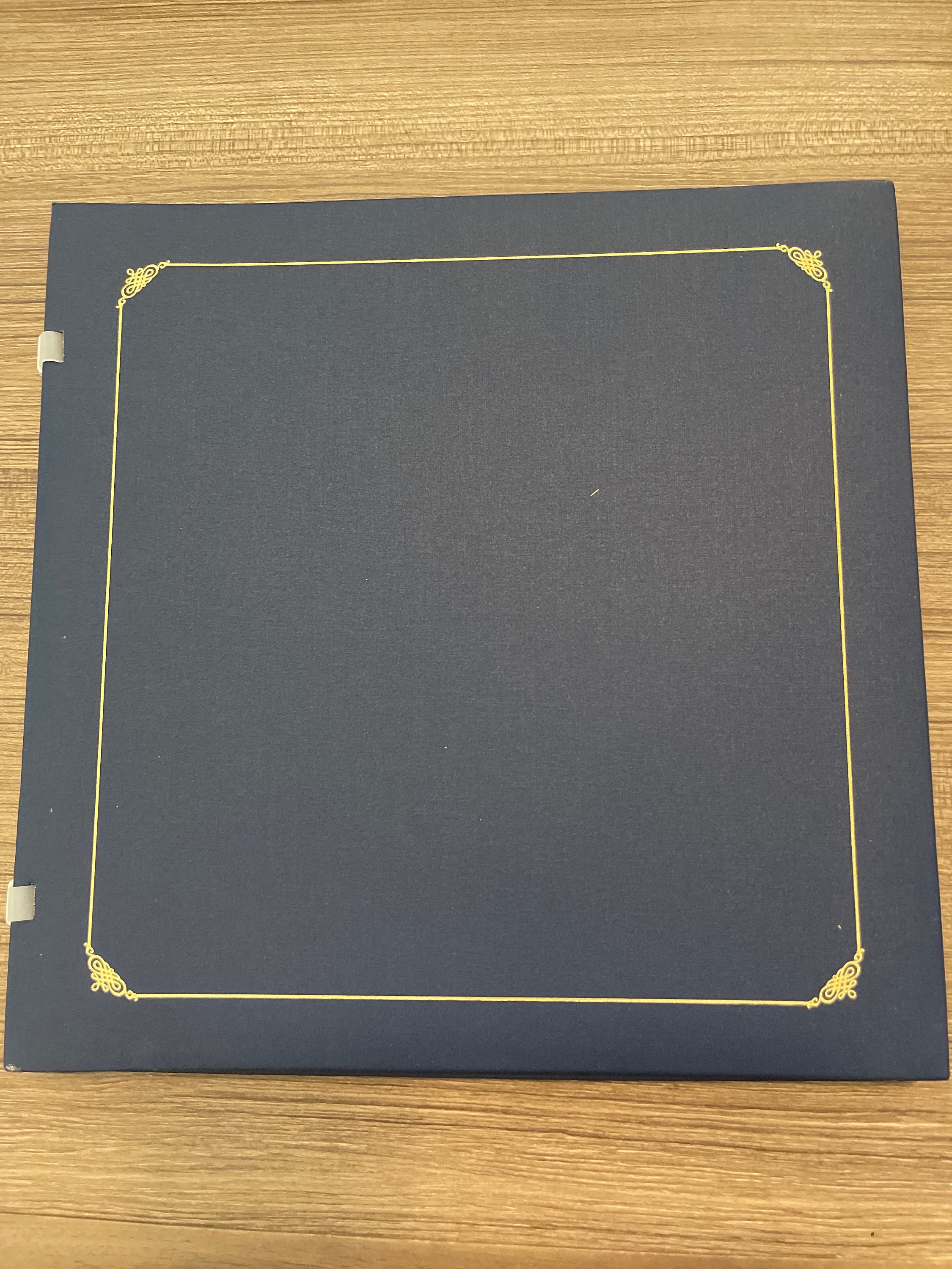 Westrim Crafts 12x12 Strap Hinge Cloth Albums Expandable Blue Green SEALED
