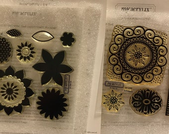 CTMH Acrylic Stamp Sets: Cottage Floral & Alfresco - G1