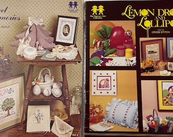 Vanessa-Ann Cross Stitch Books: Sweet Memories & Lemon Drops - F3
