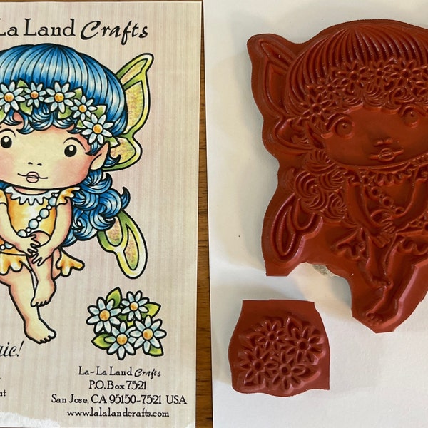 Daisy Faerie Marci (without sentiments) Rubber Stamp - Item 5132 - La-La Land Crafts - Made in USA - Scrapbooks & Cards - NEW - F2