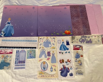 CINDERELLA Disney 12x12 Paper, Cut Outs & Stickers - Bluebirds - 89 items - MTL105