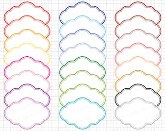 Clipart cornice digitale: "Fotogrammi stampabili" per Digital Scrapbooking, cornici Clipart, telaio tag, etichetta Digital Clipart, frontiere digitali
