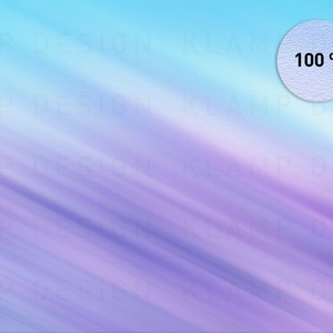 May include: Abstract background with a gradient of blue, purple, and white colors. The background has a textured, painted look. A white circle with the text "100%" is in the upper right corner.