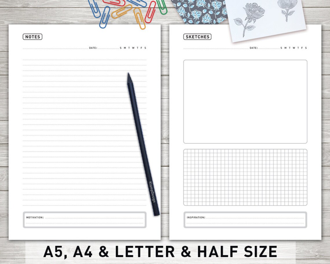 Printable Notes: notes Printable Printable Notepaper, Notes Page, Blank ...