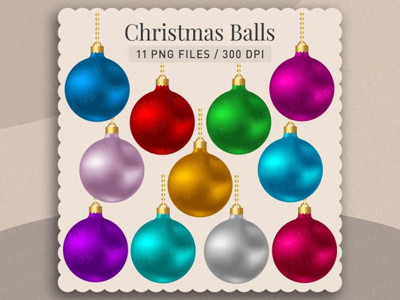 Christmas Balls Clipart, Christmas clipart Commercial Use, Holiday Clipart Christmas, Ornaments Christmas, Christmas Download, Scrapbook