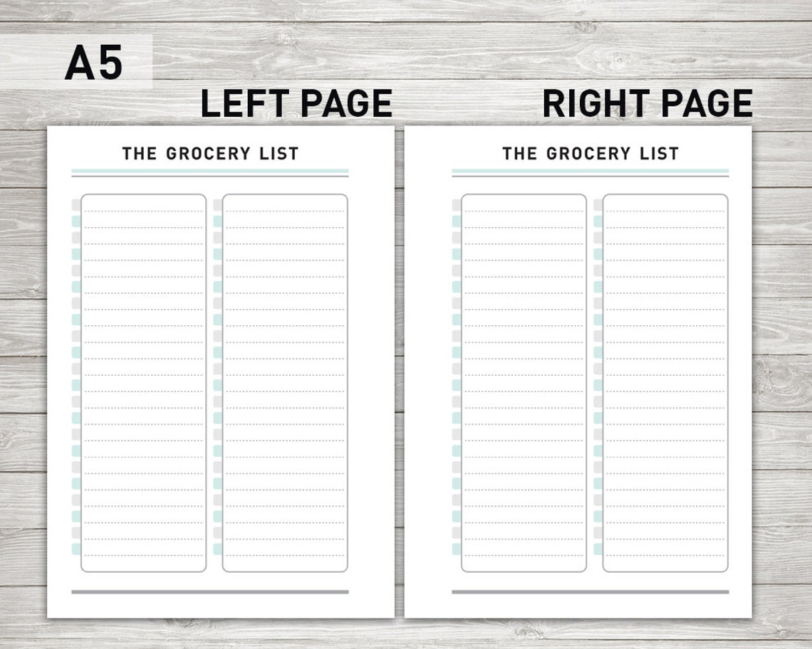 Grocery List Printable: "grocery LIST Organizer" Grocery Planner ...