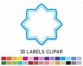 Labels Clipart: "Digital Round Labels" Frame Clipart, Digital Frame Clipart, Digital Round Frames, Tags Clipart, Digital Tags, Labels