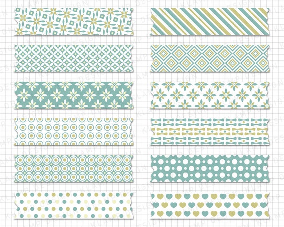 0.4 Washi Tape Design Sticker - 10 Pieces 5.3 X 8.3 - Craft Scrapbo
