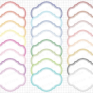 Digital Frame Clipart: &quot;Frame Clipart&quot; for Scrapbooking, Clipart Frames, Frame Tags, Label Clipart, Digital Borders, Printable Frames
