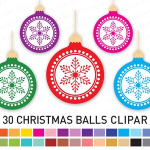 Christmas Clipart, Christmas Ornament Clipart, Christmas Balls Clipart, Holiday Clipart, Digital Christmas, Printable Christmas, Christmas