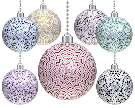 Weihnachten Kugeln Cliparts, digitale Weihnachtskugel, Clipart-Kugeln, Urlaub Clipart, Ornament Weihnachtskugel, Weihnachtscliparts