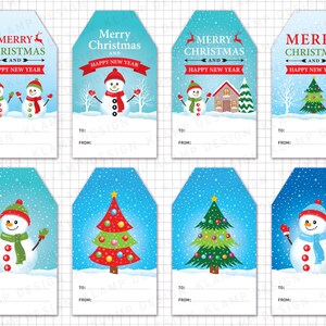 Christmas Tags Clipart: &quot;CHRISTMAS GIFT Tags Printable&quot; Merry Christmas Tags, Holiday Gift Tags, Christmas Labels, Christmas Decoration