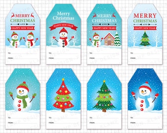 Christmas Tags Clipart: "CHRISTMAS GIFT Tags Printable" Merry Christmas Tags, Holiday Gift Tags, Christmas Labels, Christmas Decoration