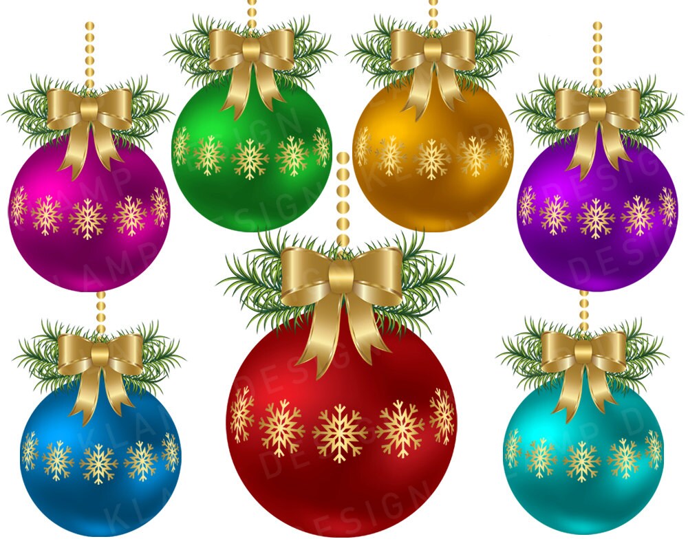 Christmas Balls Clip Art Commercial Use Digital Christmas Ball Digital Clipart Clipart Balls Holiday Clipart Christmas Ornament Etsy Ireland