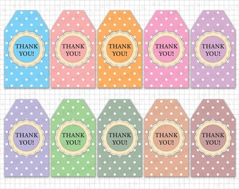 Printable Thank You Tags: "Thank You Printable Tags" DIY Thank You Tags, Printable Favor Tags, Thank You Labels, Thank You Gift Tag