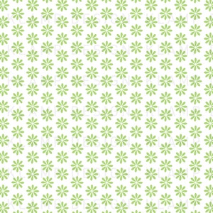 May include: A seamless pattern of small, light green flowers on a white background.