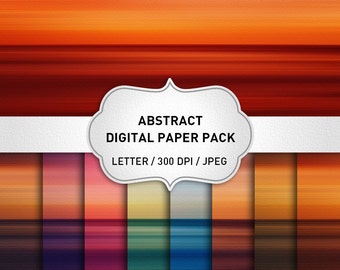 Abstract Digital Paper / Abstract Background, Digital Paper Pack, Colored Digital Paper Pack, Instant Download, Digital Backgrounds