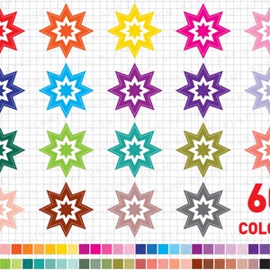 Sterne Clipart: &quot;genäht Sterne ClipArt&quot; digitale Stern Grafiken, Regenbogen Stern Clipart, Scrapbook Sterne, Sterne, druckbare Sterne