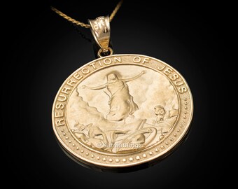 Beautiful Gold Plated Oval Framed Miraculous Medallion of Jesus Religious Charm on 18K Gold Plated 16 18 or 24 Satellite ChainFaith