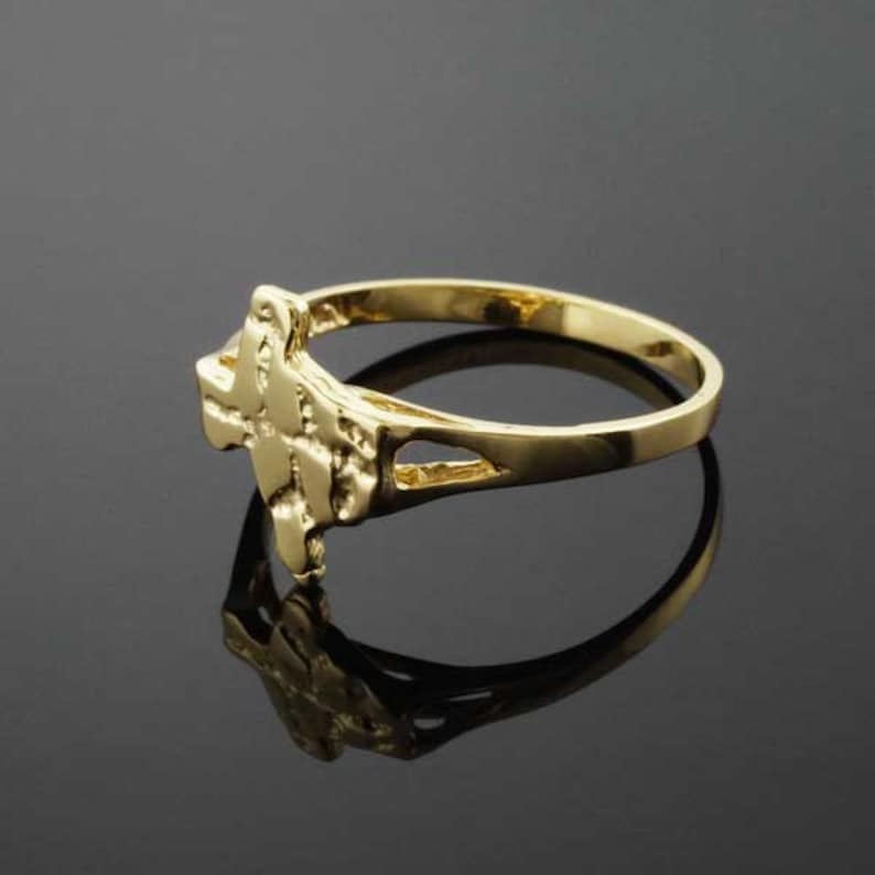 Ladies Gold Texas Nugget Ring yellow, white gold, 10k, 14k