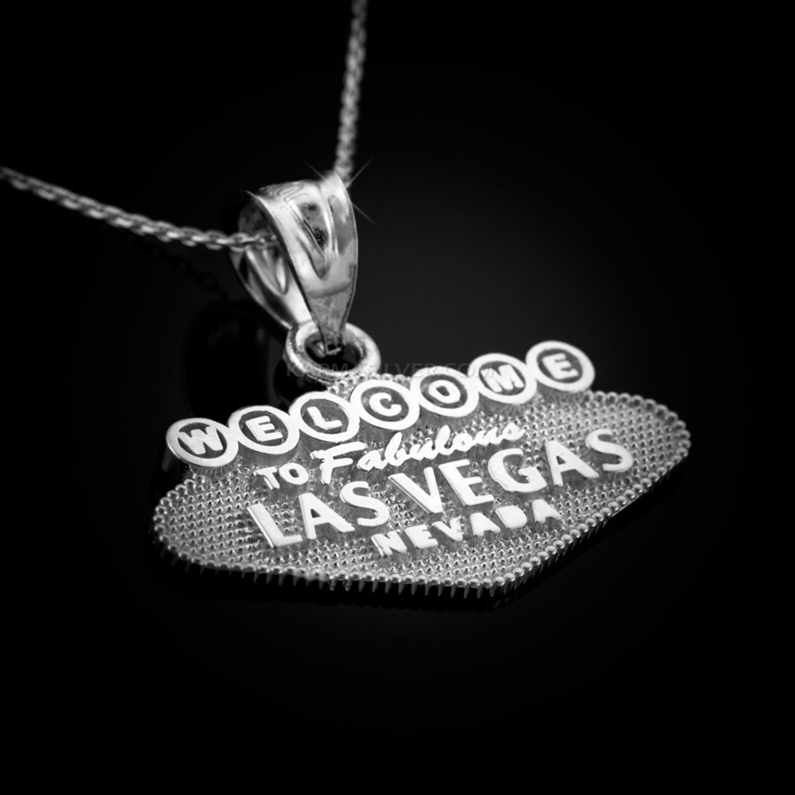 Sterling Silver Las Vegas Pendant Necklace to Etsy