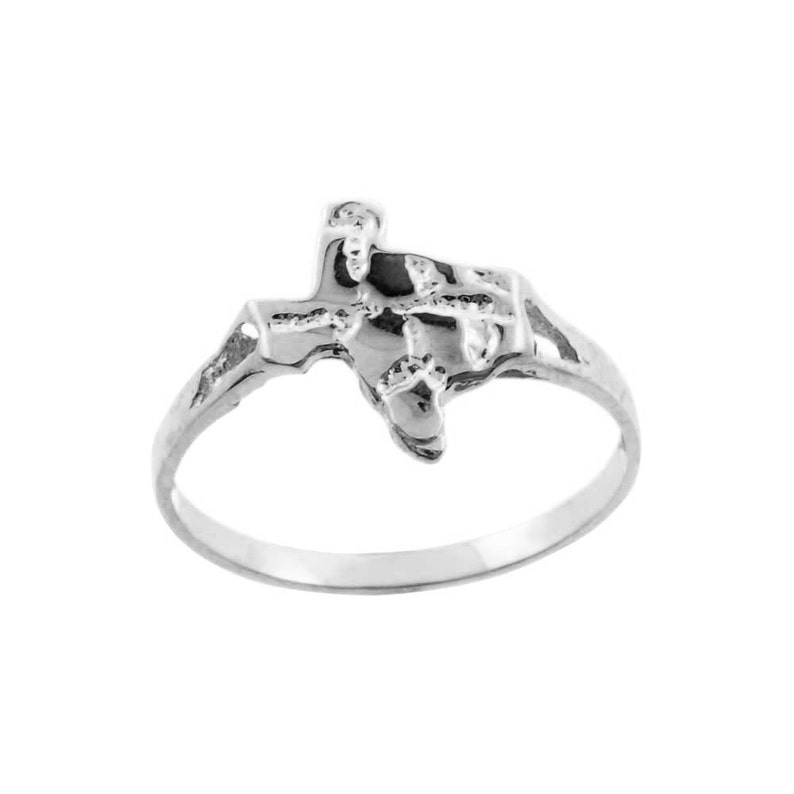 Ladies Gold Texas Nugget Ring yellow, white gold, 10k, 14k