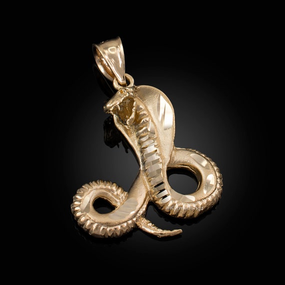 14k Yellow Gold Cobra Pendant