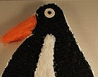 Modèle imprimable de gâteau découpé pingouin pour créer un gâteau en forme de pingouin / gâteau découpé - anniversaire de pingouin, film de pingouin, gâteau d'hiver