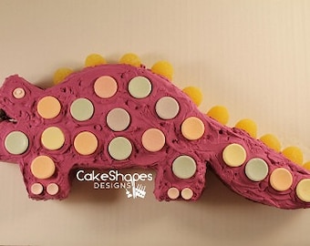 Modèle de gâteau découpé dinosaure imprimable pour créer un gâteau en forme de dinosaure / gâteau découpé - pour une fête avec des dinosaures, une fête d'anniversaire d'enfants, +