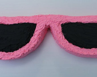 Modèle imprimable de gâteau découpé avec lunettes de soleil pour créer un gâteau en forme de lunettes de soleil / gâteau découpé - paparazzi, été, plage, diva, gâteau de fête pour filles