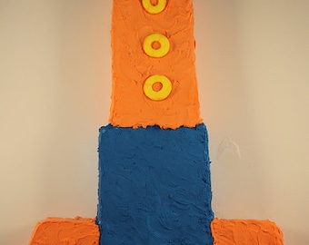 Modèle imprimable de gâteau découpé en forme de fusée pour créer un gâteau en forme de fusée / gâteau découpé - fête d'astronaute, fête de l'espace, fête d'anniversaire d'enfant