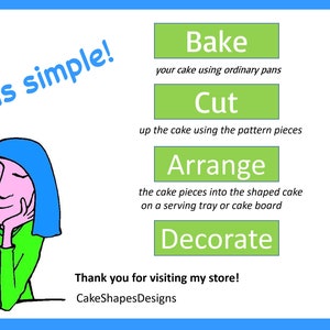 Printable Megaphone Cut-up Cake Pattern to create a megaphone shaped cake / cut up cake cheerleader team, cheerleader coach, announcements image 3