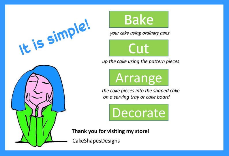 Printable Megaphone Cut-up Cake Pattern to create a megaphone shaped cake / cut up cake cheerleader team, cheerleader coach, announcements image 3